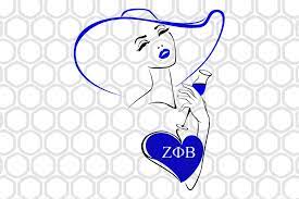 Zeta Phi Beta Girl Svg Files For Silhouette Files For Cricut Svg Dxf Eps Png Instant Download Zeta Phi Beta Zeta Sorority Canvas