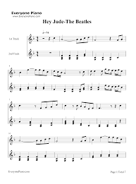 Hey Jude The Beatles Stave Preview
