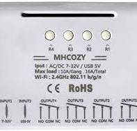 4CH WiFi RF Smart Switch Module,WiFi Inching/self-Locking/Interlock  Relay,Work with Alexa Google Home IFTTT (DC 5-32V)