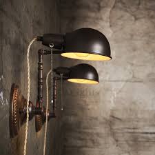 Vintage Industrial String Lights Plug In For Wall Sconces
