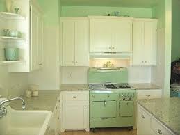 Vintage Kitchen Jade Green Stove White Cabinets Granite Countertops Large Mint Green Kitchen Vintage Stoves Retro Kitchen
