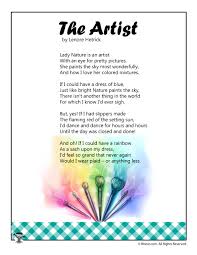 I got these poems from canteach they have so many to choose from and it is easy to search! The Artist Earth Day Poetry Woo Jr Kids Activities