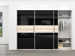 Custom closet organizer shelves system kit expandable clothes storage metal rack. Custom Design Built In Wardrobe Furniture Black Sliding Door