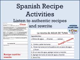 Spanish Recipe Authres Spanish Teacher Resources Spanish Students Language Education