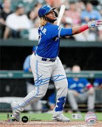 Whether you are looking for a men's, women's or youth vladimir guerrero jr. Vladimir Guerrero Jr Autographed Photo Hitting Blue Jersey