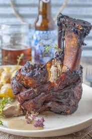 Schweinshaxe Bavarian Roasted Pork Knuckle Recipe Pork Roast Roast Pork Knuckle Pork