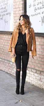 Brown Black Inspo Leather Jacket Outfits Winter Outfits Jacket Outfits