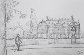 A Giant Park Baroque Country Estate In The Centre Of Dresden Come Join The Dresden Palace Sketch Art Travel Art Drawings