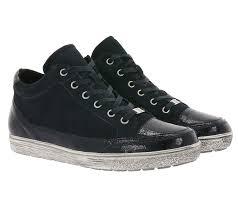 Gratis versand & retoure top auswahl schnelle lieferung. Caprice Echtleder Sneaker Glanzende Damen Mid Top Schuhe Schwarz
