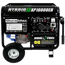 The duromax xp12000eh is a 12,000 watt portable generator with both a manual recoil and electrical start. Generator Factory Outlet The Duromax Xp10000eh 10 000 Watt Electric Start Dual Fuel Hybrid Portable Generator Has Endless Uses From Home Standby Power Jobsites To A Weekend With The Rv Equipped With Low