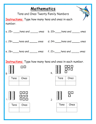 Grade 1 place value worksheet. Tens And Ones Online Pdf Worksheet For Grade 1