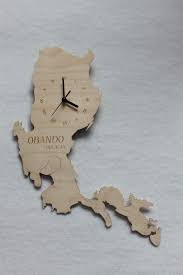 Custom Unique Luzon From Philippines Maps Wooden Clock Etsy Philippine Map Clock Wooden Clock