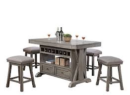 Graystone 5 Pc Kitchen Island Set Dining Sets Modern Modern Glass Dining Room Glass Dining Room Sets
