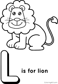Each printable highlights a word that starts. Cute Lion And Letter L Coloring Page Coloringall
