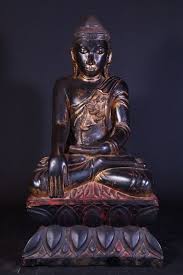 Large Antique Wooden Buddha Statue 18th Century Large Special And In Very Good Condition Originating From Burma Statue Buddha Statue Buddha