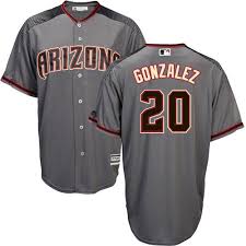 Majestic Replica Luis Gonzalez Mens Grey Mlb Jersey 20