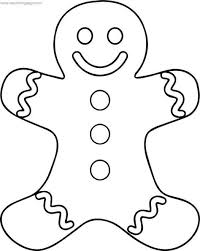Gingerbread Happy Cookie Coloring Page Christmas Coloring Pages Gingerbread Man Coloring Page Gingerbread Man Template