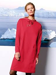 Sweatstoffe sind nur was für sportklamotten? Day Like Sweatkleid Mit 1 1 Arm Rot