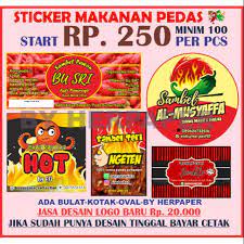 10 contoh kemasan makanan untuk anda yang cari inspirasi dan sumber ide desain produk packaging dan ide desain kemasan makanan, kue, snack dan semacamnya. Stiker Makanan Pedas Stiker Seblak Stiker Sambal Stiker Logo Produk Stiker Bumbu Stiker Makanan Shopee Indonesia