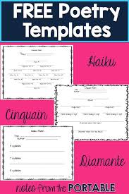 5 Poetry Styles To Engage Readers And Writers Notes From The Portable Poetry Templates Teach Haiku Poetry Lessons