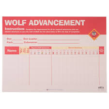 Wolf Cub Scout Advancement Chart