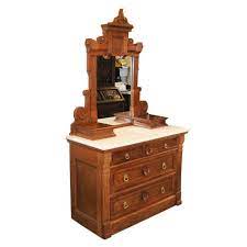 Antique 1890s Walnut Eastlake Victorian Marble Top Dresser With Mirror Dresser With Mirror Marble Top Dresser Victorian Dressers