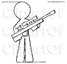 Sketch Design Mascot Man Holding Sniper Rifle Gun By Leo Blanchette 1544595 Learn how to draw sniper rifle pictures using these outlines or print just for coloring. sketch design mascot man holding sniper