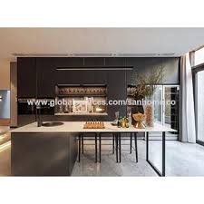 China High Quality Black Shaker Style Ready Made Mdf Kitchen Cabinets With Sink In Lahore On Global Sources