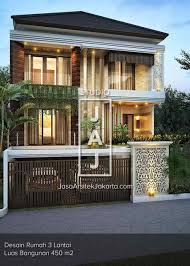 Desain Rumah 3 Lantai Luas Bangunan 450 M2 Bp Ari Di Jakarta Jasa Arsitek Jakarta