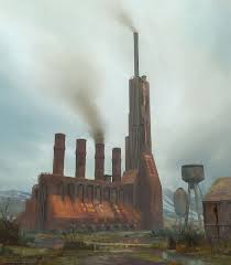 Https Www Artstation Com Artwork Ejlxv Factory Architecture Old Factory Architecture Art
