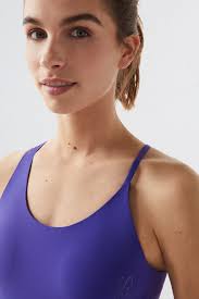 Maillot de bain asymétrique bleu violet Quick Dry