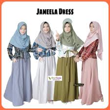 Maxi brokat b135 bahan produk : Riskirich Gamis Jameela Bahan Wolfis Kombinasi Maxmara Lux Batik Kekinian Model Casual Pesta Shopee Indonesia