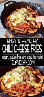 Vegan Chili Cheese Fries In 2020 Chili Cheese Fries Vegan Junk Food Whole Food Recipes