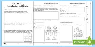 year 6 multiplication and division maths mystery worksheet worksheet