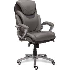 092 featuring plush velvet upholstery combine with the murray grey sheesham chair to accent your space with the rich, dramatic look of sheesham wood.desk w58 x d28 x h30chair. Serta Air Health Wellness Executive Office Chair Light Grey On Office Depot And Officemax Accuweather Shop