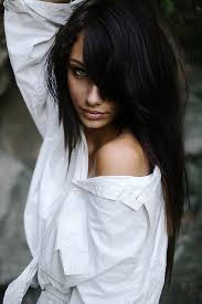 White woman questions if black woman selling hair products is dealing drugs the tiktok clip shows ronnie marie paiva, owner of marie's luxury hair extensions, making a delivery to a client in. Hd Wallpaper Women Black Hair Green Eyes White Tops Hair In Face Adult Wallpaper Flare