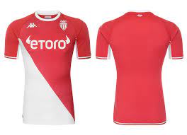 Das dynamische, großflächige muster steht für den spirit in der red bull arena. As Monaco 2021 22 Kappa Home Shirt 21 22 Kits Football Shirt Blog