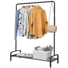 Store and access your garments, coats and other accessories neatly using a clothes rack. Costway Industrial Metal Garment Rack Heavy Duty Floor Cloth Rack W Shoe Storage Shelf Target