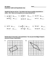 Parallel And Perpendicular Lines With Systems Of Equations Homework Parallel And Perpendicular Lines Systems Of Equations Equations