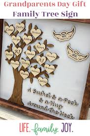 So, if you're looking for presents for the entire crew, we've got you covered with an incredible list of 101 family gift ideas. Grandparents Day Gift Personalized Family Tree Sign Life Family Joy