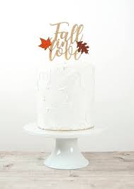 Fall In Love Cake Topper Engagement Cake Topper Fall Etsy Love Cake Topper Engagement Cake Toppers Fall Wedding Cake Topper