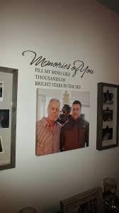 Custom wall art is one the easiest ways to personalize your home decor. Memories Of You Memory Wall Decal Saying Sympathy Vinyl Stickers Words Wall Decor Memories Memory Wall Wall Decals