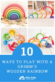 Top Toys Grimm S Wooden Rainbow Wooden Rainbow Baby Play Activities Rainbow Toy