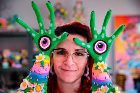 After a dark year, this artist is creating "little happy places" in  searingly bright technicolor