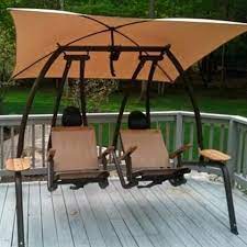 422sb Dual Recliner Mocha With Free Winter Cover Patio Swing Canopy Patio Swing Outdoor Recliner