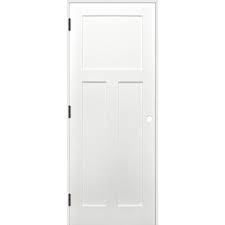 Pacific Entries 36 In X 80 In Craftsman Unfinished 3 Panel Solid Wood Core Primed Pine Reversible Single Prehung Interior Door P2235 36 Prehung Interior Doors Interior Solid Wood