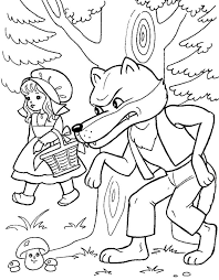 Little Red Riding Hood And Wolf Coloring Pages Coloring Pages Angel Coloring Pages Wolf Colors