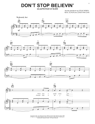 Maybe you would like to learn more about one of these? Glee Cast Don T Stop Believin Sheet Music Pdf Notes Chords Film Tv Score Easy Piano Download Printable Sku 102337