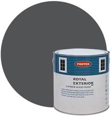Ideal for use on doors, trim, molding, cabinetry, plaster. Royal Exterior Wood Finish Slate Grey Protek Wood Stain