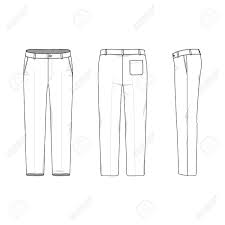 Blank Men S Trousers In Front Back And Side Views Vector Illustration Isolated On White Stock Vector 39181981 Mens Trousers Men Trousers Trousers